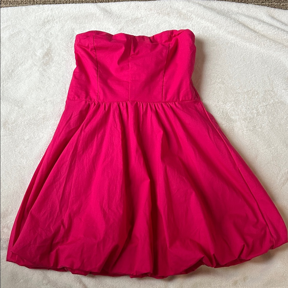 Altar'd State Vibrant Pink Strapless Mini Dress